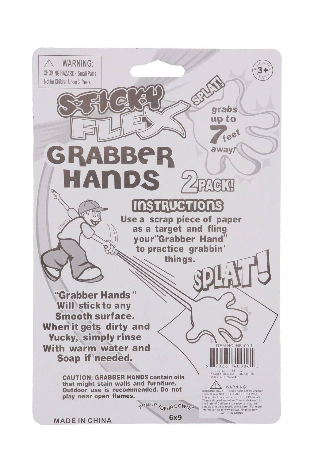 2-count Viral Slap Smack Sticky Grabber Hands