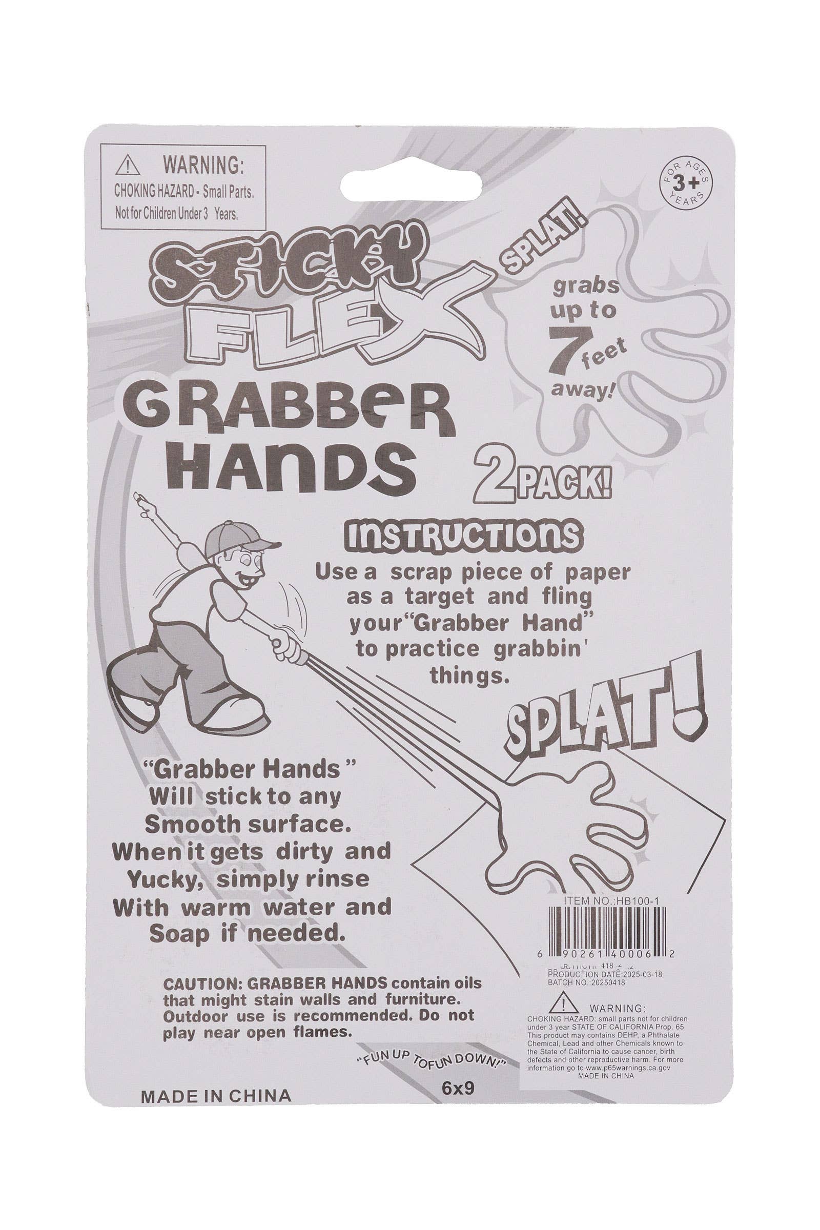 2-count Viral Slap Smack Sticky Grabber Hands