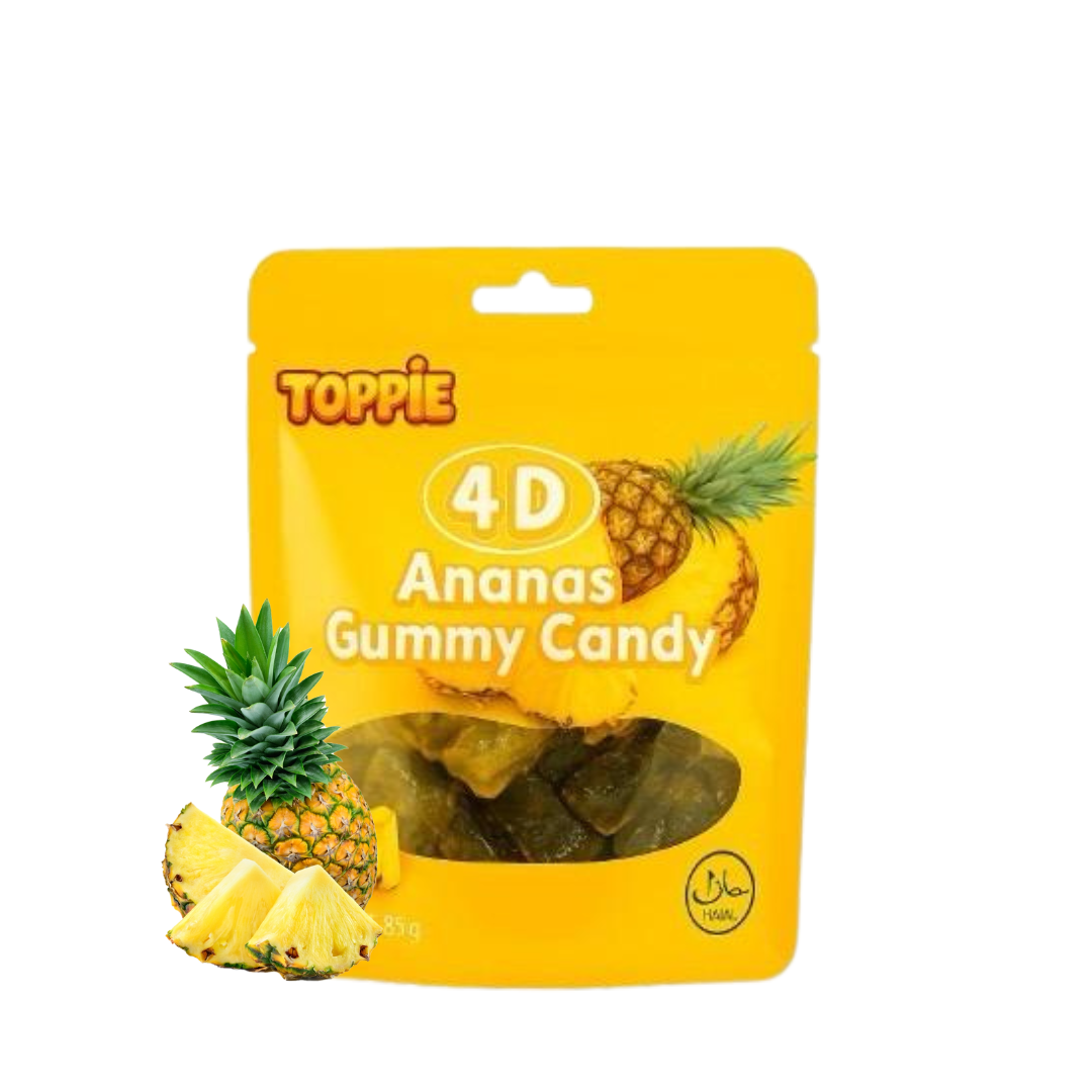 Halal 4D Pineapple Gummy Candy