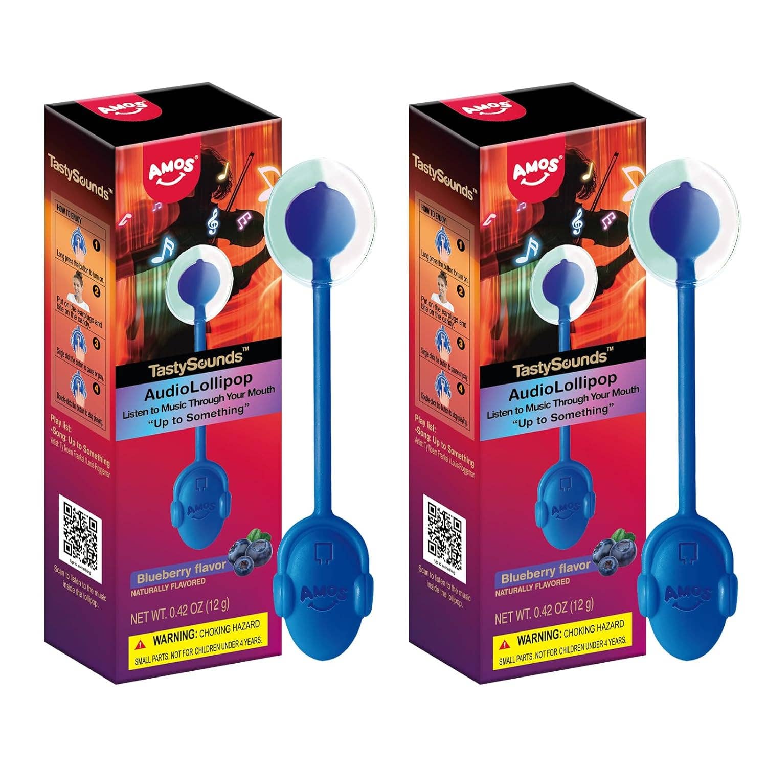 Amos Tasty Sound Music Lollipop Dance Blueberry