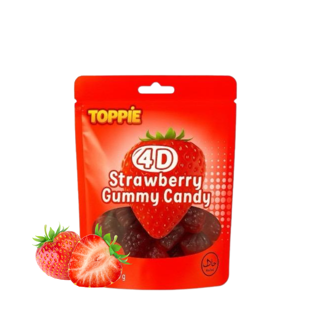Halal 4D Strawberry Gummy Candy