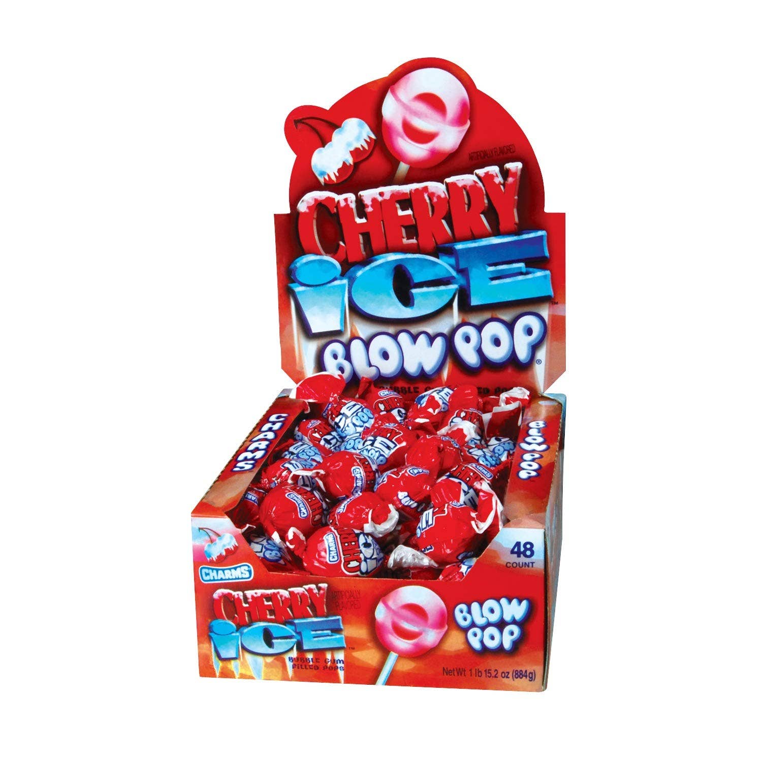 Charms Cherry Ice Blow Pops 48 Count