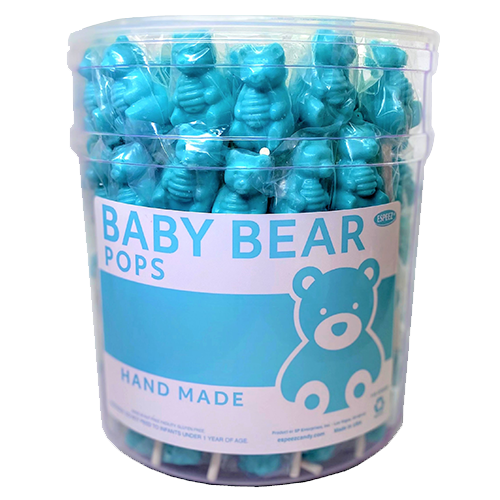 Baby Bear Blue Lollipop Cotton Candy